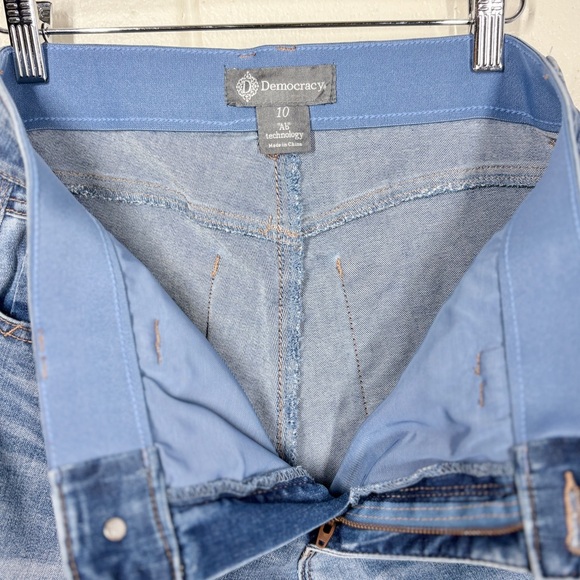 Democracy Ab Technology High Rise Wide Leg Jeans Size 10 Light Wash Stretch - Picture 9 of 12